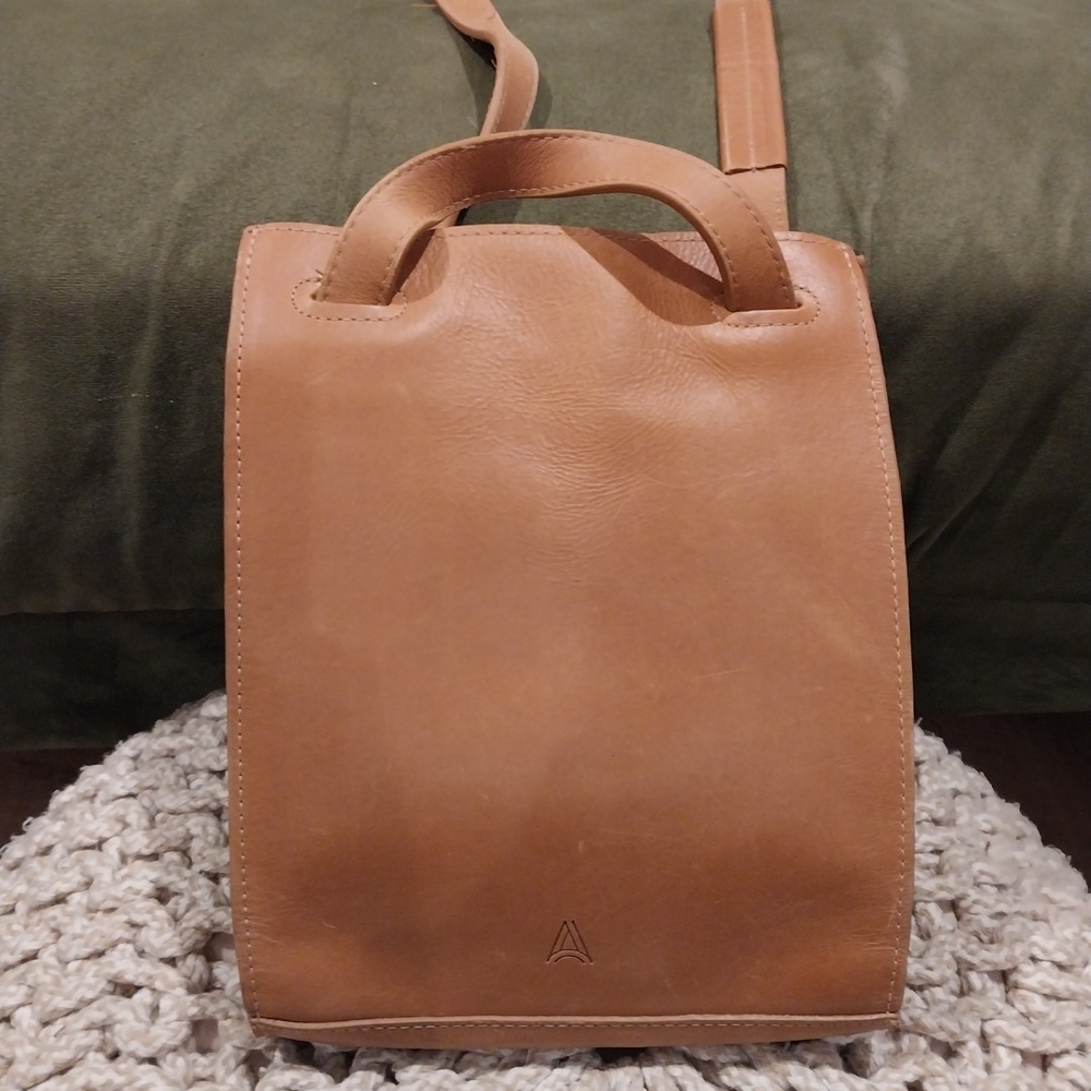 ABLE Tan Leather Handbag